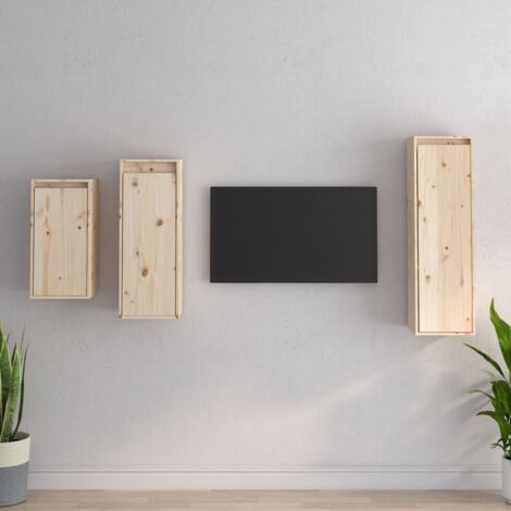 Meubles TV 3 pcs Bois massif de pin vidaXL (1/5)