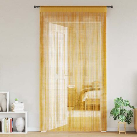 vidaXL String Curtains 2 pcs Gold 140x250 cm