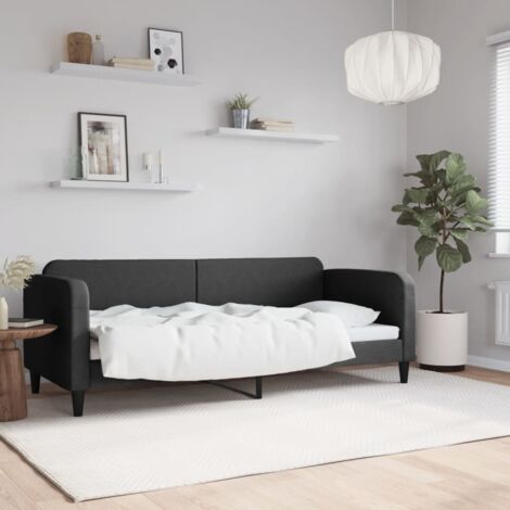 Lit de repos sans matelas noir 80x200 cm tissu vidaXL