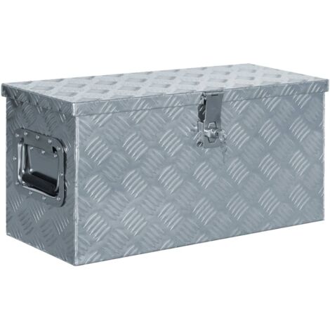 vidaXL Aluminium Box 61,5x26,5x30 cm Silver