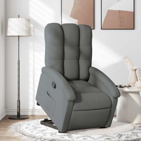 Fauteuil inclinable Gris foncé Tissu vidaXL