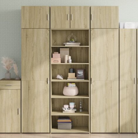 vidaXL Buffet haut chêne sonoma 70x41x185 cm bois d'ingénierie