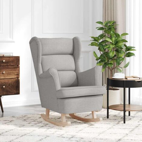 Chaise à bascule gris nuage 74x90x102 cm tissu vidaXL