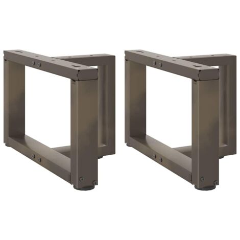 Pieds de table basse en T, 2 pièces, noir, 50 x 25 x (30-31) cm, acier vidaXL