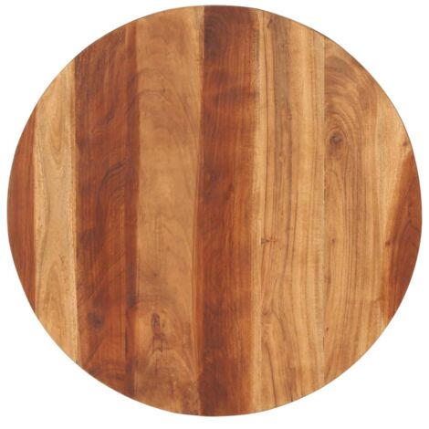 Vidaxl – Plateau de table rond en bois d'acacia massif 70 cm – Épaisseur 15-16 mm – Finition polie et vernie – Pour restaurants et cafés
