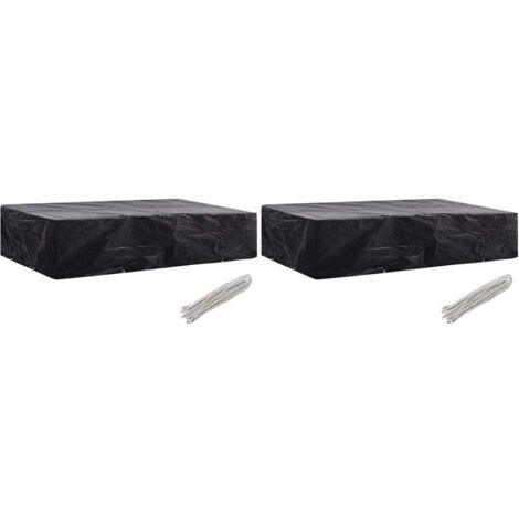vidaXL Garden Sunlounger Cover 2 pcs 8 Eyelets 218x77x55 cm(2x45124)