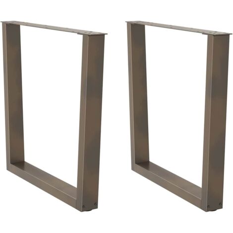 Pieds de table à manger en forme de V 2 pièces Acier naturel 80 x (72-73,3) cm Acier vidaXL