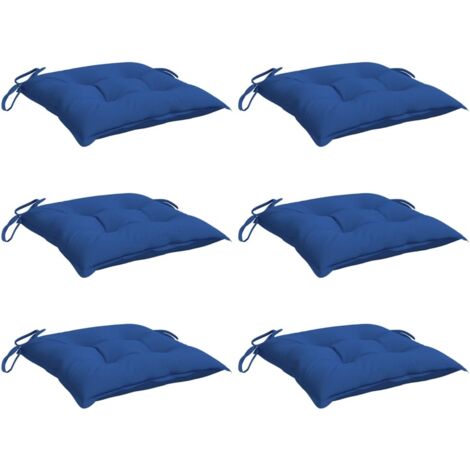 vidaXL Coussins de palette lot de 6 bleu 50x50x7 cm tissu oxford