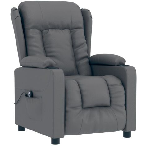 Fauteuil inclinable électrique Gris Similicuir vidaXL (1/5)