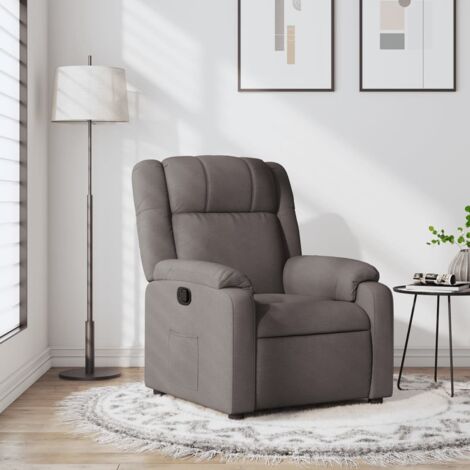 vidaXL Fauteuil inclinable Taupe Tissu (1/5)