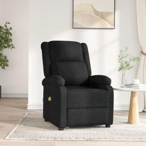 Fauteuil de massage électrique Chaise de massage Fauteuil Design Fauteuil Relax Noir Tissu vidaXL (1/5)