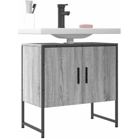 Armoire lavabo de salle de bain sonoma gris 60x33x60 cm vidaXL