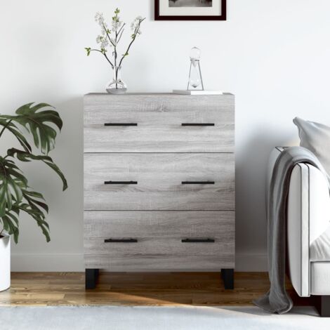 Buffet sonoma gris 69,5x34x90 cm bois d'ingénierie vidaXL (1/5)