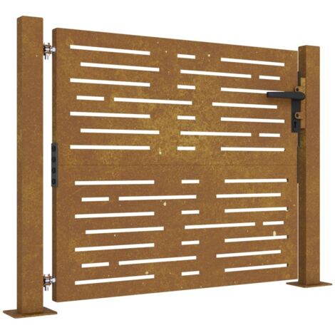 vidaXL Garden Gate 100x100 cm Corten Steel Square Design