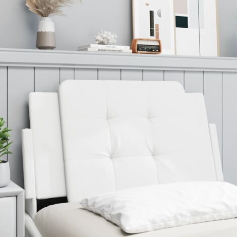 Coussin de tête de lit Zadar blanc 80 cm similicuir vidaXL