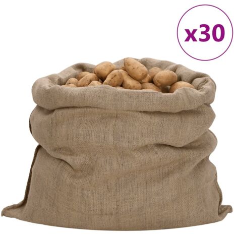 Sacs en jute 30 pcs 100x110 cm 100 % jute 340 g/m² vidaXL