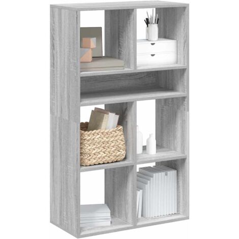 vidaXL Book Cabinet Grey Sonoma 66x31x112 cm Engineered Wood