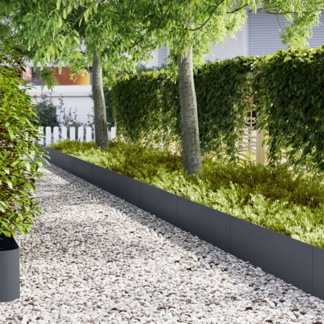 Bordures de jardin 50 pcs Anthracite 100x0,5x30 cm Acier