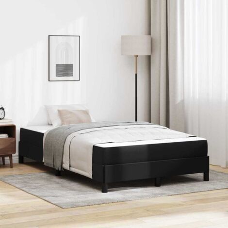 vidaXL Lit avec matelas Noir 120 x 200 cm Faux cuir (1/5)