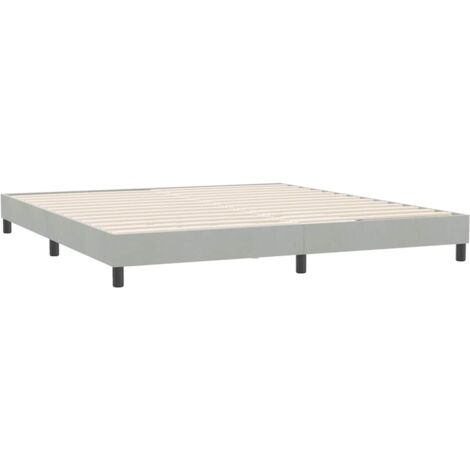 Sommier à lattes de lit sans matelas 180x210 cm velours vidaXL