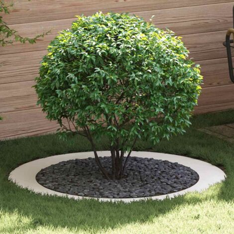 vidaXL Tree Ring White Ø90 / 120 cm Cold-rolled Steel