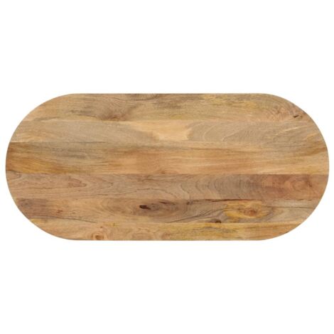 Dessus de table 140x60x2,5 cm ovale bois massif de manguier vidaXL