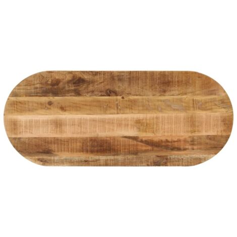 vidaXL Dessus de table 120x60x3,8cm ovale bois massif de manguier brut
