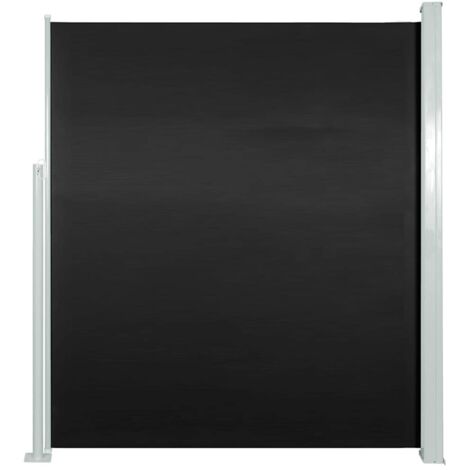 vidaXL Patio Retractable Side Awning 120x500 cm Black