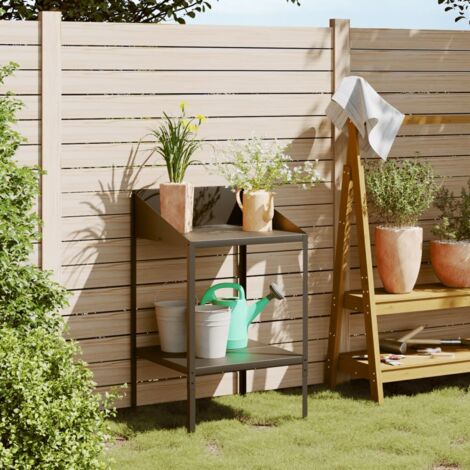 Support pour plantes anthracite 56,5x54,5x100cm acier galvanisé vidaXL (1/5)