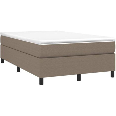 Cadre de lit à ressorts taupe 120x200 cm tissu vidaXL