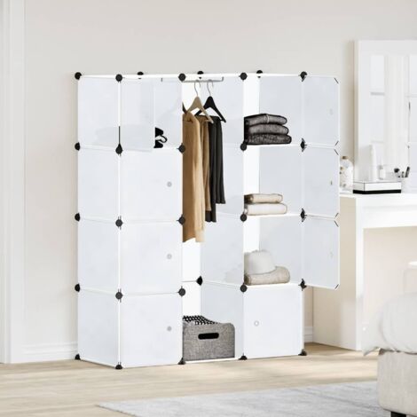 Armoire modulaire 9 compartiments 109x36,5x143 cm blanc vidaXL