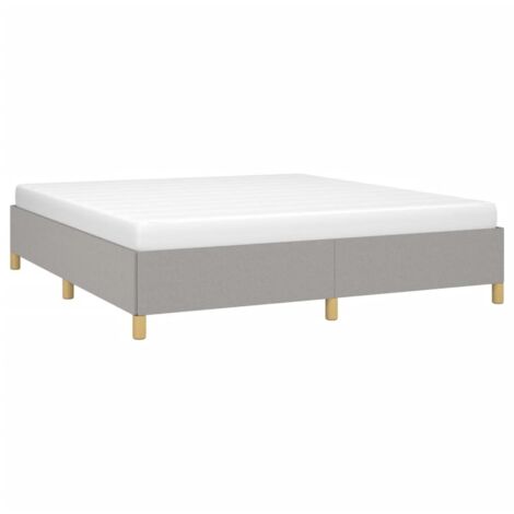 Cadre de lit sans matelas gris clair 180x200 cm tissu vidaXL (1/5)