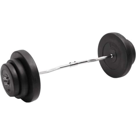 vidaXL Curl Barbell with Plates 60 kg