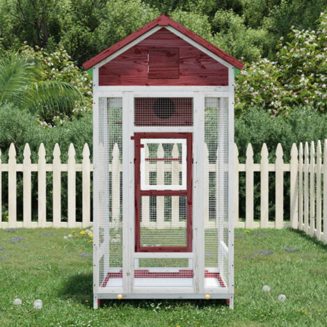 Maison à oiseaux moka 91,5x53x170 cm bois massif de pin vidaXL (1/5)