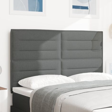 Tête de lit avec tête de lit Gris foncé 160 cm tissu vidaXL