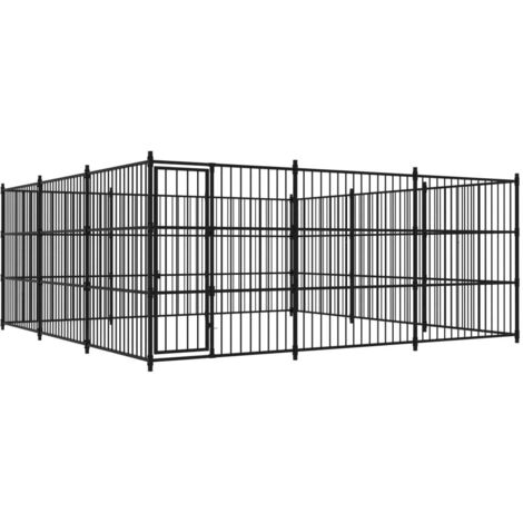 Chenil d'extérieur pour chiens 450 x 450 x 185 cm vidaXL
