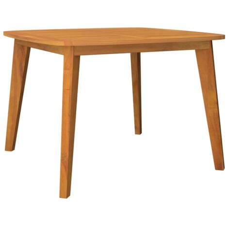 Vidaxl – Table de jardin carrée 110x110x75 cm en bois d'acacia massif – Design élégant avec pieds diagonaux – Finition à l'huile pour durabilité (1/6)