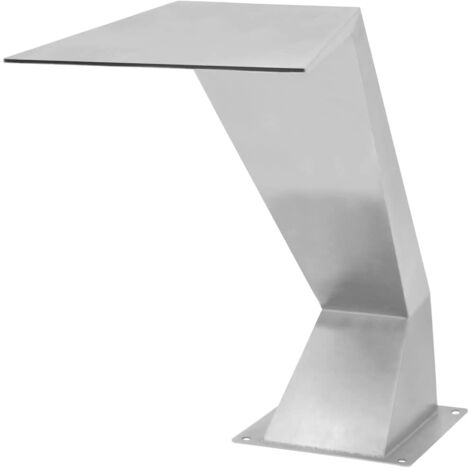 Vidaxl – Fontaine de jardin en acier inoxydable 64x30x52 cm – Finition argentée – Résistante à l'eau chlorée – Flux d'eau constant