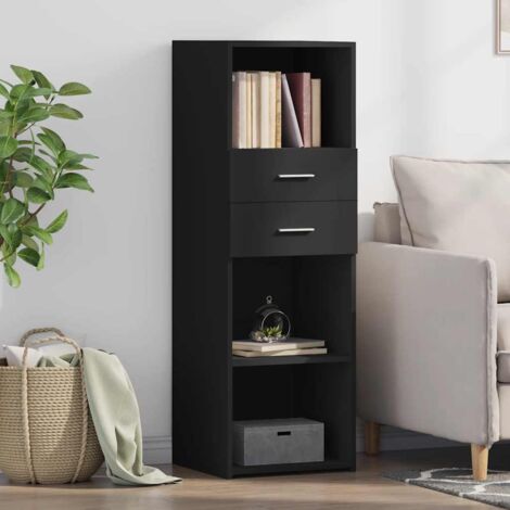 vidaXL Buffet haut noir 40x42,5x124 cm bois d'ingénierie (1/5)