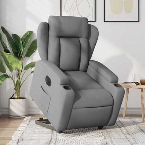 Fauteuil inclinable électrique gris clair tissu vidaXL (1/5)