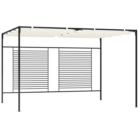 vidaXL Gazebo with Retractable Roof 3x4x2,3 m Cream 180 g/m² (1/5)