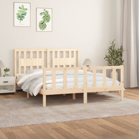 Cadre de lit sans matelas bois massif de pin 160x200 cm vidaXL (1/5)