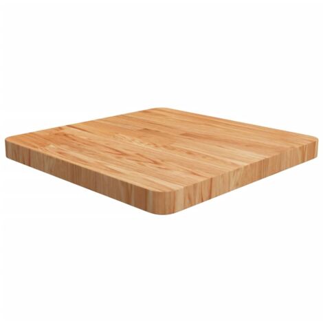 Vidaxl – Plateau de table carré en bois massif de chêne traité 50x50x4cm – Surface facile à nettoyer – Design rustique pour espaces repas (1/4)