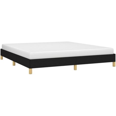 Cadre de lit sans matelas noir 180x200 cm tissu vidaXL (1/5)