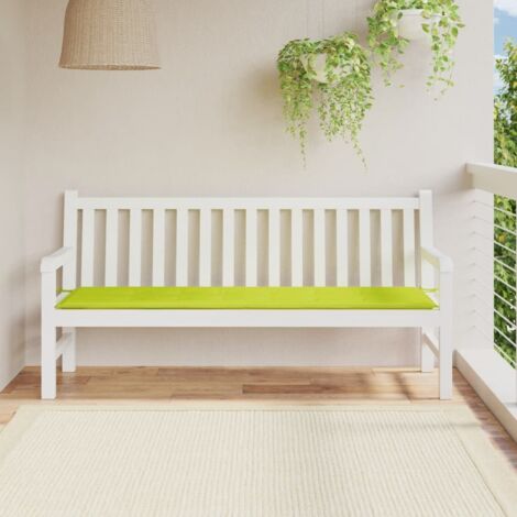 Coussin de banc de jardin vert brillant 180x50x3cm tissu oxford vidaXL