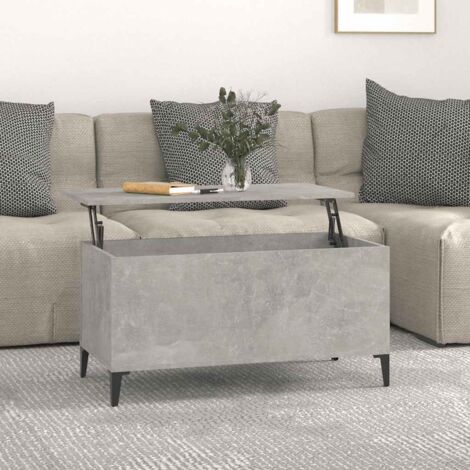 Table basse Gris béton 90x44,5x45 cm Bois d'ingénierie vidaXL
