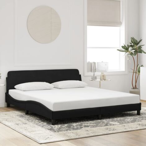 Cadre de lit sans matelas noir 180x200 cm velours vidaXL533253 (1/5)