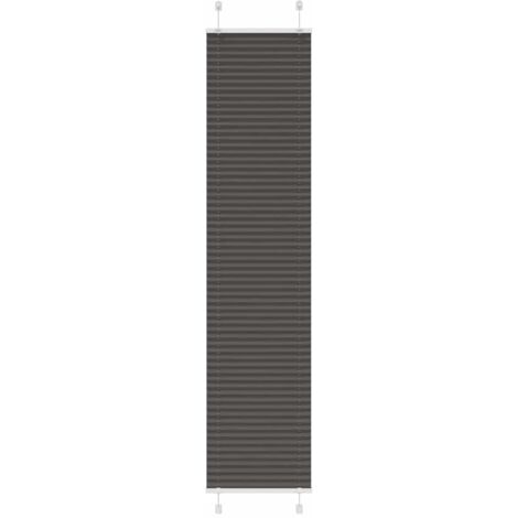 vidaXL Store plissé noir 50x200 cm largeur du tissu 49,4 cm polyester