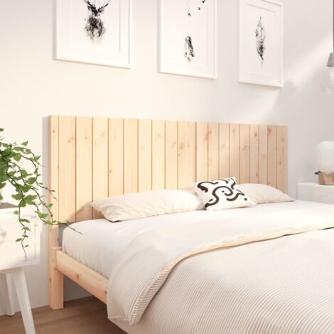 Vidaxl – Tête de lit en bois massif de pin 185,5x100 cm – Design rustique – Excellent soutien dorsal pour lecture – Assemblage requis (1/6)