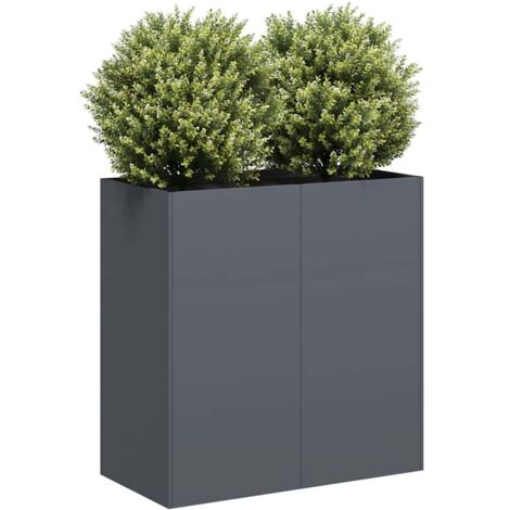 vidaXL Jardinière anthracite 80x40x80 cm acier laminé à froid (1/5)